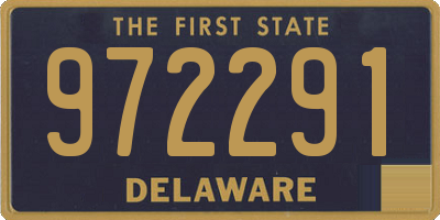 DE license plate 972291