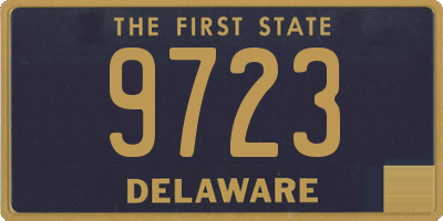 DE license plate 9723