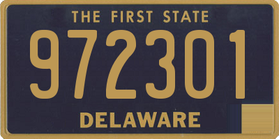DE license plate 972301