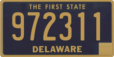 DE license plate 972311