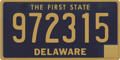 DE license plate 972315