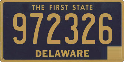 DE license plate 972326