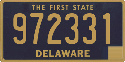 DE license plate 972331