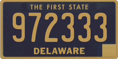DE license plate 972333