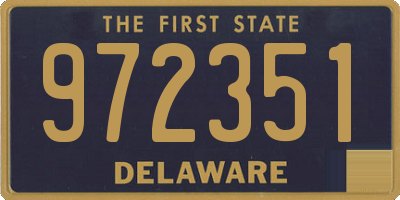 DE license plate 972351