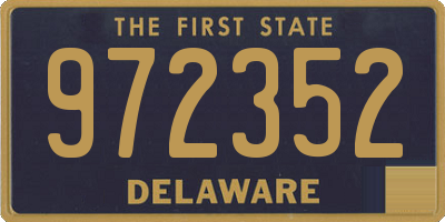 DE license plate 972352