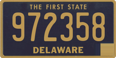 DE license plate 972358
