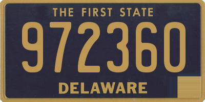 DE license plate 972360
