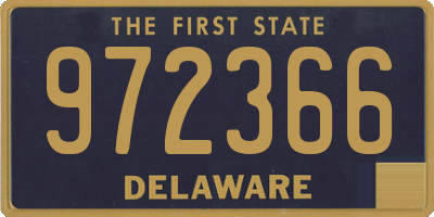 DE license plate 972366
