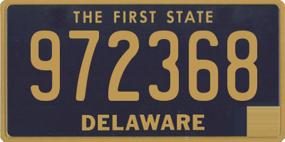 DE license plate 972368