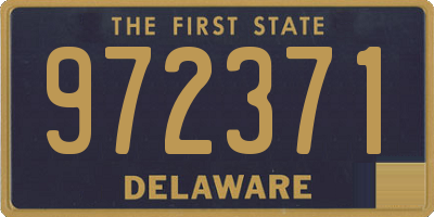 DE license plate 972371