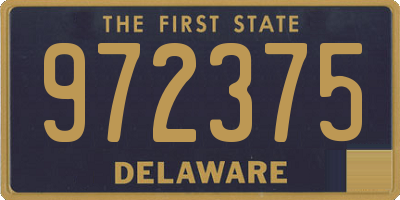 DE license plate 972375