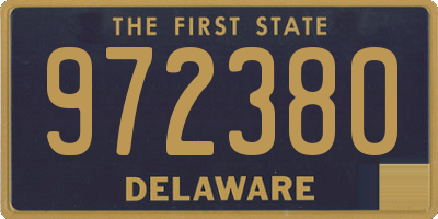 DE license plate 972380