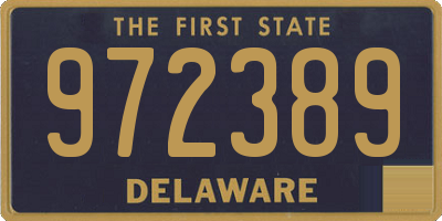 DE license plate 972389