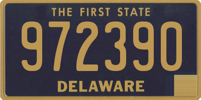 DE license plate 972390