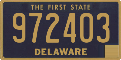 DE license plate 972403
