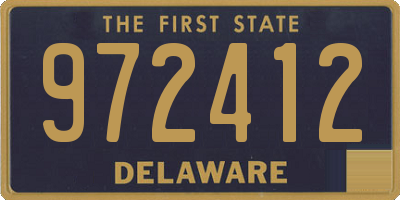 DE license plate 972412