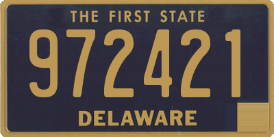 DE license plate 972421
