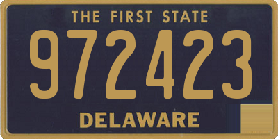 DE license plate 972423