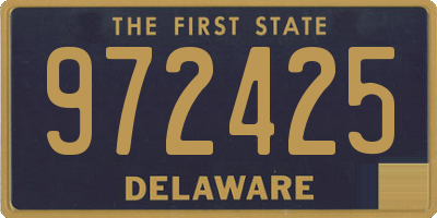 DE license plate 972425