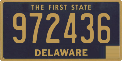 DE license plate 972436