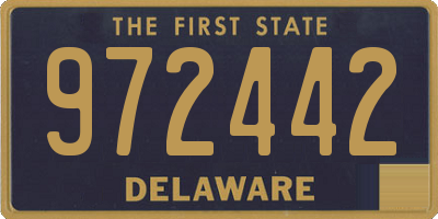 DE license plate 972442
