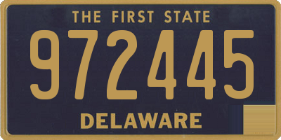 DE license plate 972445