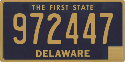 DE license plate 972447