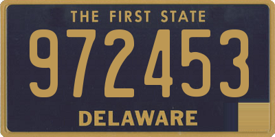 DE license plate 972453