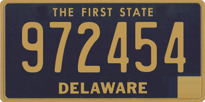 DE license plate 972454