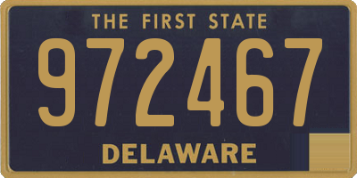 DE license plate 972467