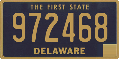 DE license plate 972468