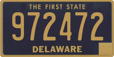 DE license plate 972472