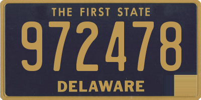DE license plate 972478