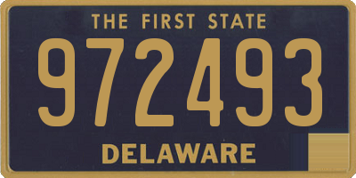 DE license plate 972493