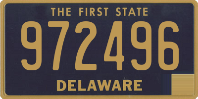 DE license plate 972496