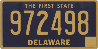 DE license plate 972498