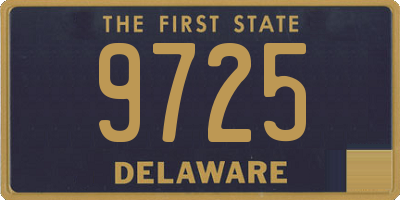 DE license plate 9725