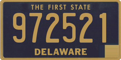 DE license plate 972521