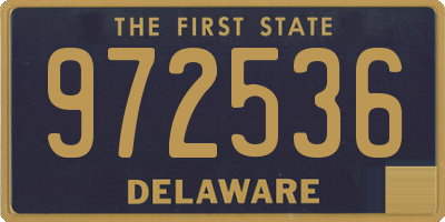 DE license plate 972536