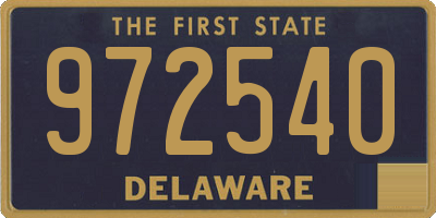 DE license plate 972540