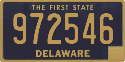 DE license plate 972546