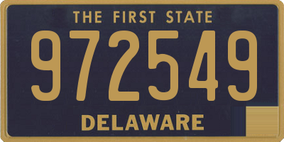 DE license plate 972549