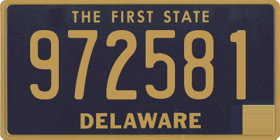 DE license plate 972581