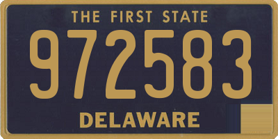 DE license plate 972583