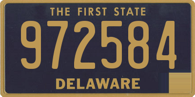 DE license plate 972584