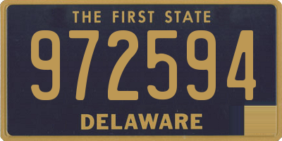 DE license plate 972594