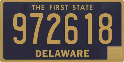 DE license plate 972618