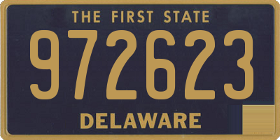 DE license plate 972623