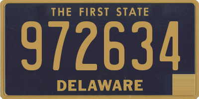 DE license plate 972634